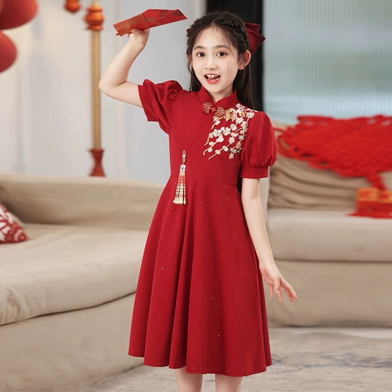 Новое китайское платье для девочек Летний новый стиль
