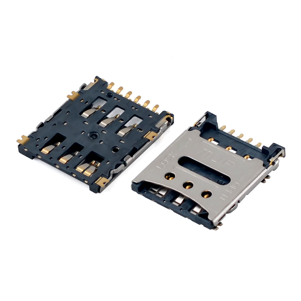 MUP 德海威  水表电表 POS 6PIN SIM卡座连接器  贴片小卡卡槽