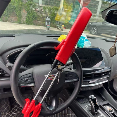 lock adjustable telescopic car security – Car lock - red-solid
