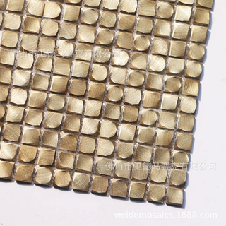 佛山工厂定制实心铝马赛克立体金属马赛克Aluminium mosaic tiles