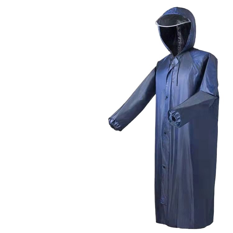 비옷 긴 윈드 브레이커 비옷이 두꺼워지고 살찐 남녀 성인 한 몸 야외 방수 작업 노동 보호 비