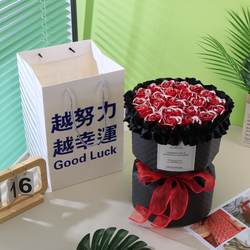 Hand-Held Flower Soap Bouquet, Simulated Rose, Teacher's Day, Valentine's Day Gift for Girlfriend, Creative Birthday Bouquet