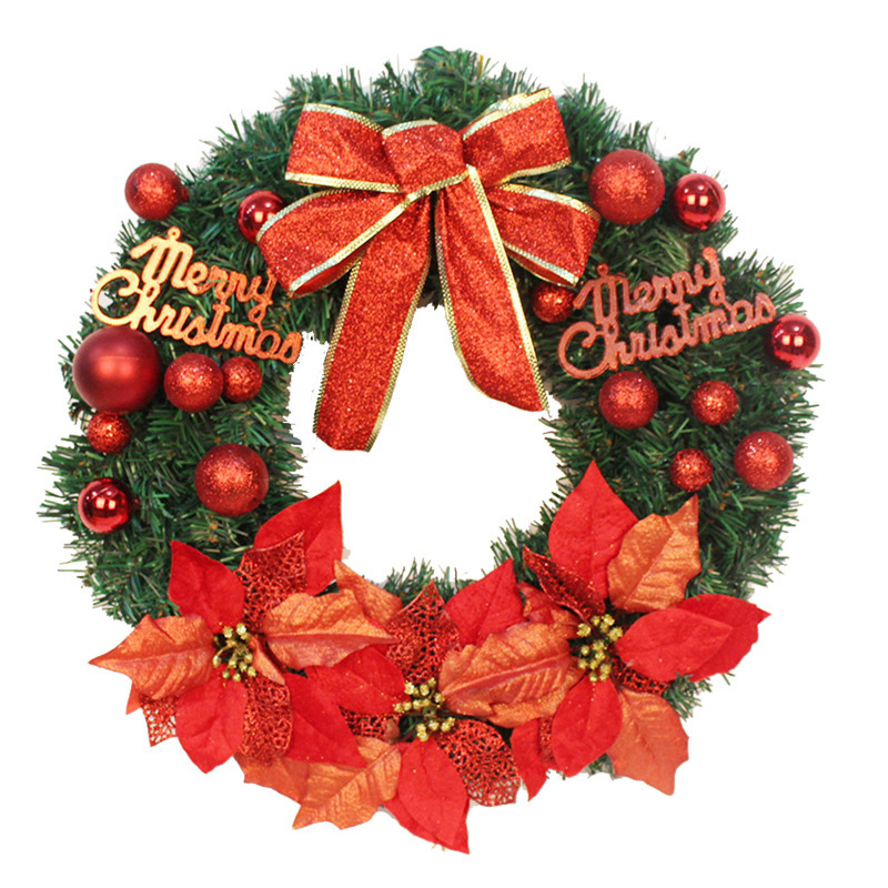 クリスマスリース30cm4 0/50/60cm新年飾りクリスマスドア掛けクリスマスツリー花輪飾り|undefined