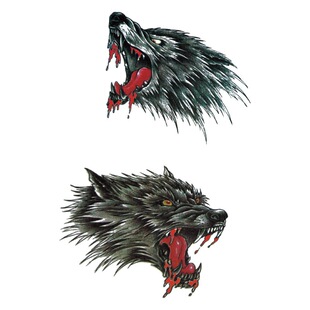 Manufacturer in stock wolf head scorpion faucet flower domineering flower arm tattoo stickers moose retro beauty carp Wolf Flower arm