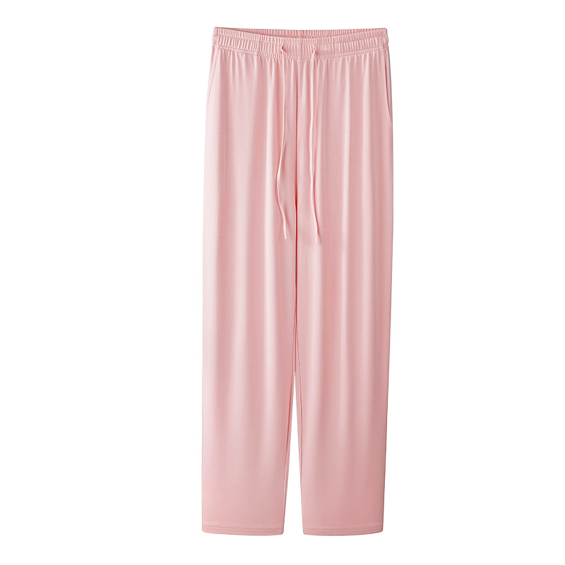 [Suave natural] nuevos 60 pijamas modales de doble cara para mujer, pantalones finos de color sólido, pantalones casuales para el hogar