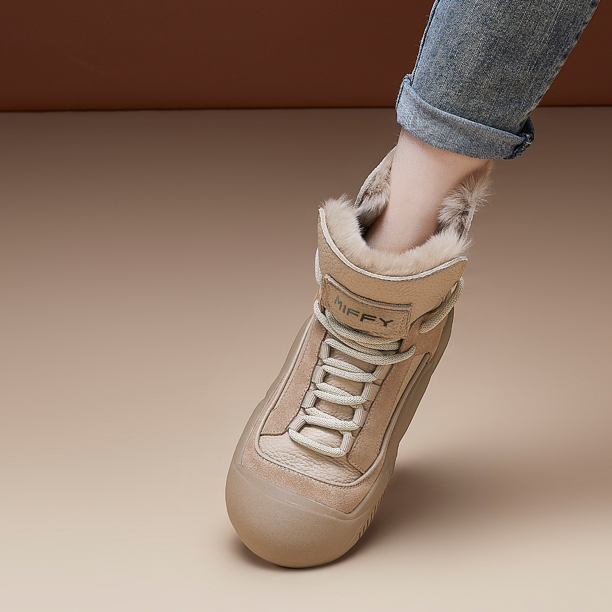 Winter casual keep warm universal boots platform flat