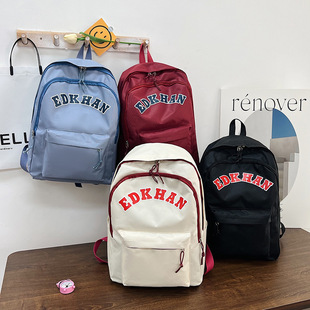 New schoolbag female Korean style simple College student couple backpack Japanese style design sense junior high school student schoolbag