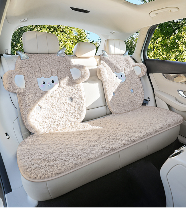 New Winter Loop Velvet Car Seat Cushion, Special for Winter, Warm and Velvet Thickened Seat Cushion, Cute Stereo Cartoon