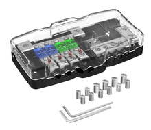 汽车音频MIDI(Mini-ANL)4路保险丝电块 12V0/4带接地多路保险盒