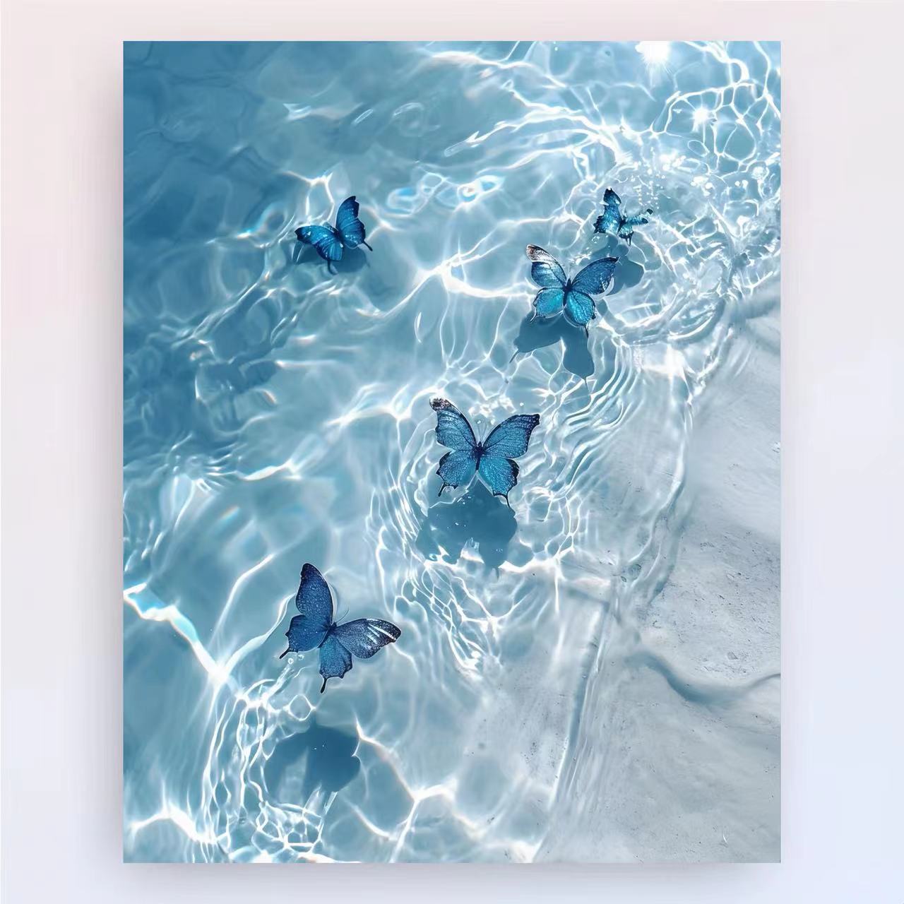 Manual DIY productos de pintura al óleo de estilo chino, plantas, flores, paisajes decorativos estéticos, pintura colgante, nicho fresco, pintura a mano