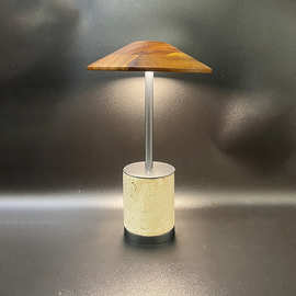 中山灯饰台灯天然黄洞石胡桃木侘寂风质感三色 用起来led卧室