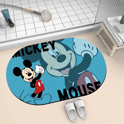 Mat, Toilet Non-Slip Quick-Drying Foot | Avtomobil döşəmə paspasları - mickey-mouse-4060cm