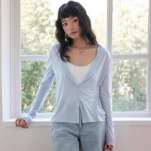 2025夏季新款莱赛尔羊毛醋酸天丝V领亲肤衬衫开衫质感休闲9750