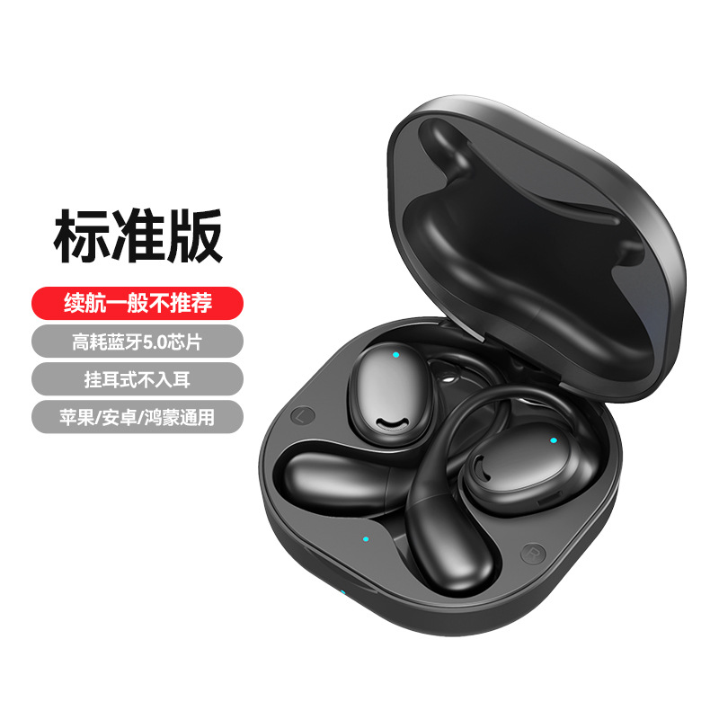 2024 nuevos auriculares Bluetooth con orejas colgantes M62 sin conducción ósea inalámbrica indolora con auriculares abiertos