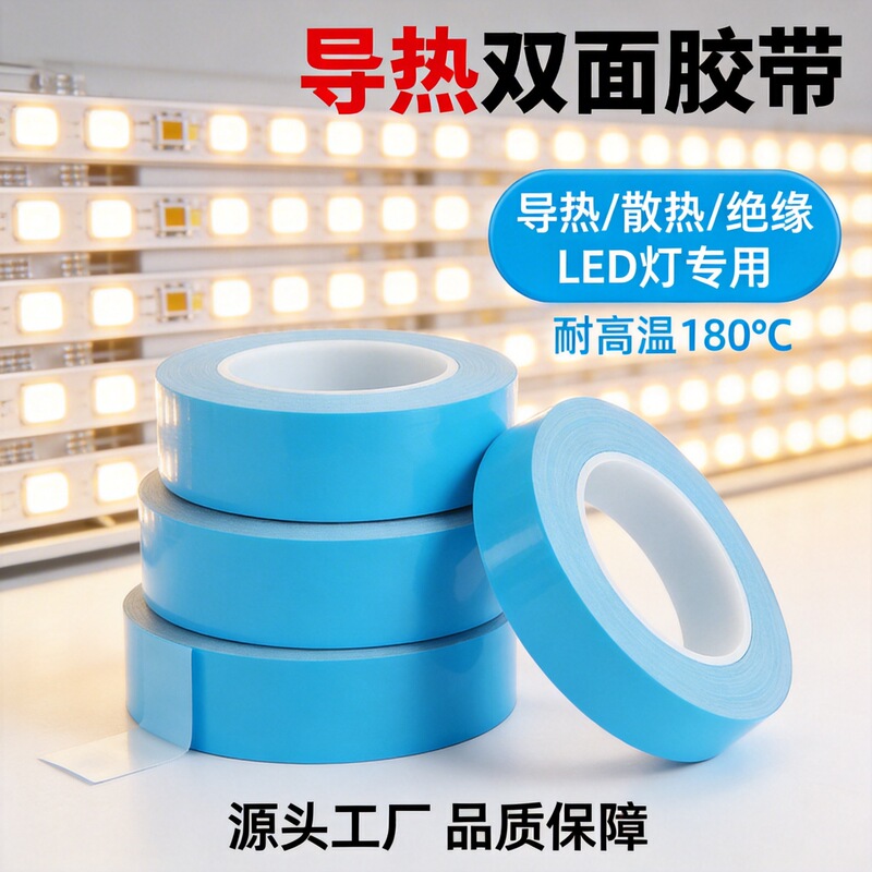Thermal Conductive Double-Sided Tape for Led Panel Light Strips, Aluminum Substrate Heat Dissipation Tape, Fiberglass High-Adhesion Insulating Blue Film Double-Sided Tape
