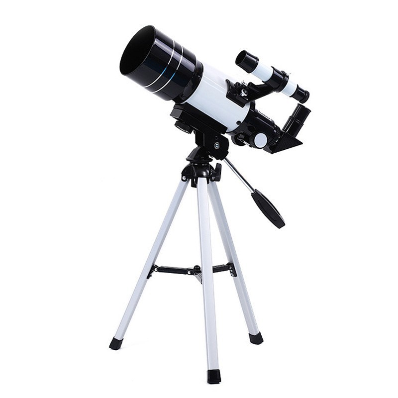 Fábrica al por mayor 30070 telescopio astronómico de 70mm de gran apertura de alta definición introducción de observación de estrellas portátil para niños