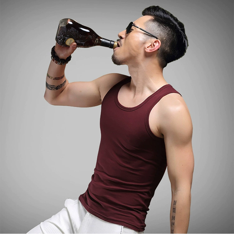 Эластичный жилет с круглым воротом, базовая футболка для занятий спортом без рукавов