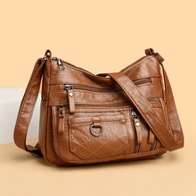 女包2026新款软皮斜挎包时尚百搭中年妈妈包水洗皮大容量单肩包女