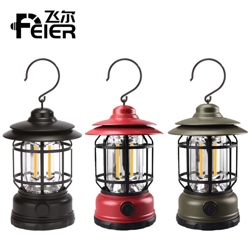 new pattern multi-function Retro Lantern USB charge portable lighting Camping lights outdoors LED Tent lights Camping lights