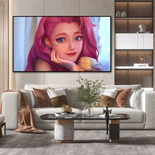 英雄联盟装饰画现代游戏动漫人物沙发背景墙壁画个性电竞房间挂画