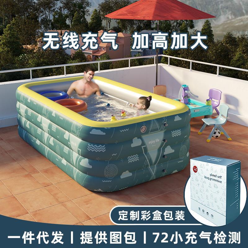 Travel inflatable swimming pool for bath