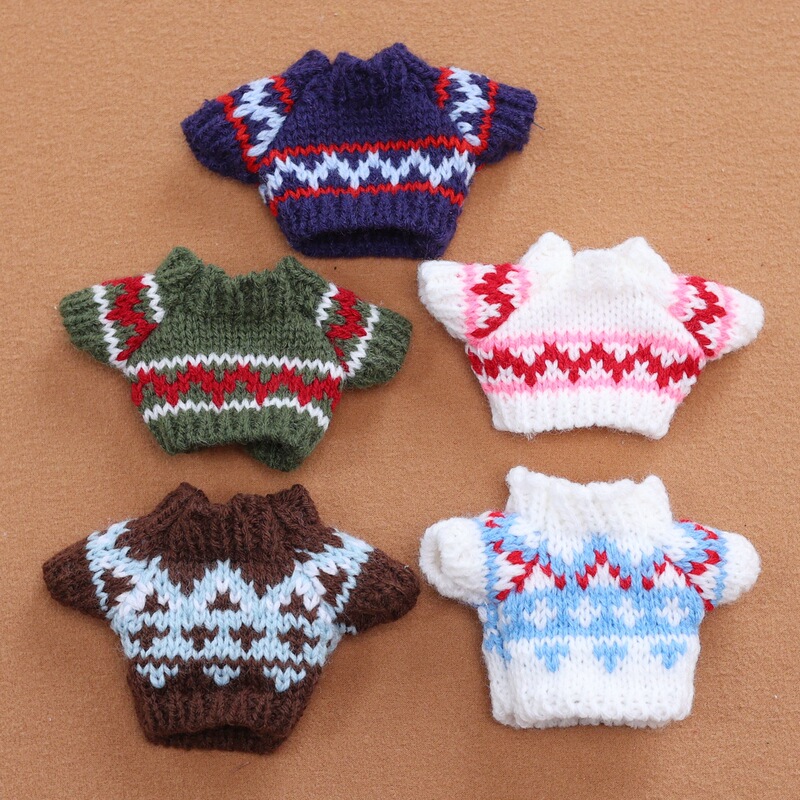 Small sweater for 10cm cotton dolls, suitable for long-legged KT pendants and 1/8 BJD dolls, sweater replacement outfit Small sweater for 10cm cotton dolls, suitable for long-legged KT pendants and 1/8 BJD dolls, sweater replacement outfit