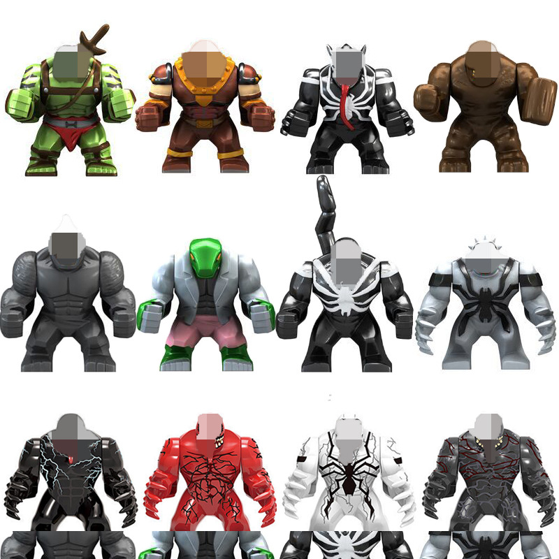 X0327 Pg8118 Super Hero Large Building Blocks Large Figure Assembly Doll Hero Toy Bagged for Foreign Trade