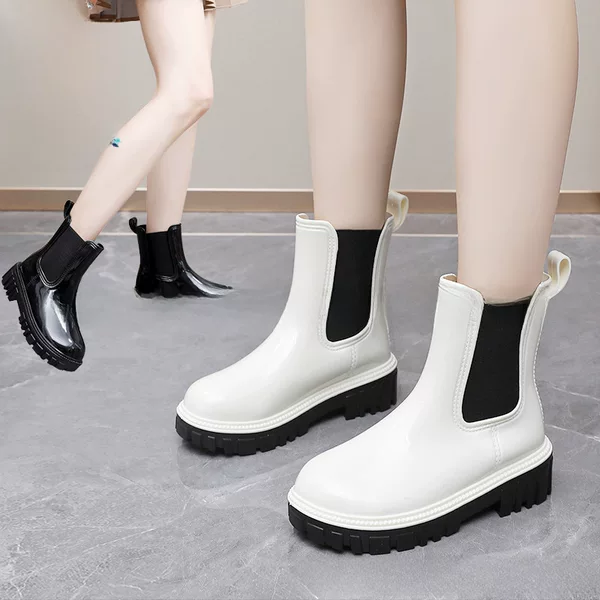 Internet celebrity Martin rain boots women's new outdoor thick-soled water shoes waterproof boots rubber shoes non-slip short Japanese jelly rain shoes
