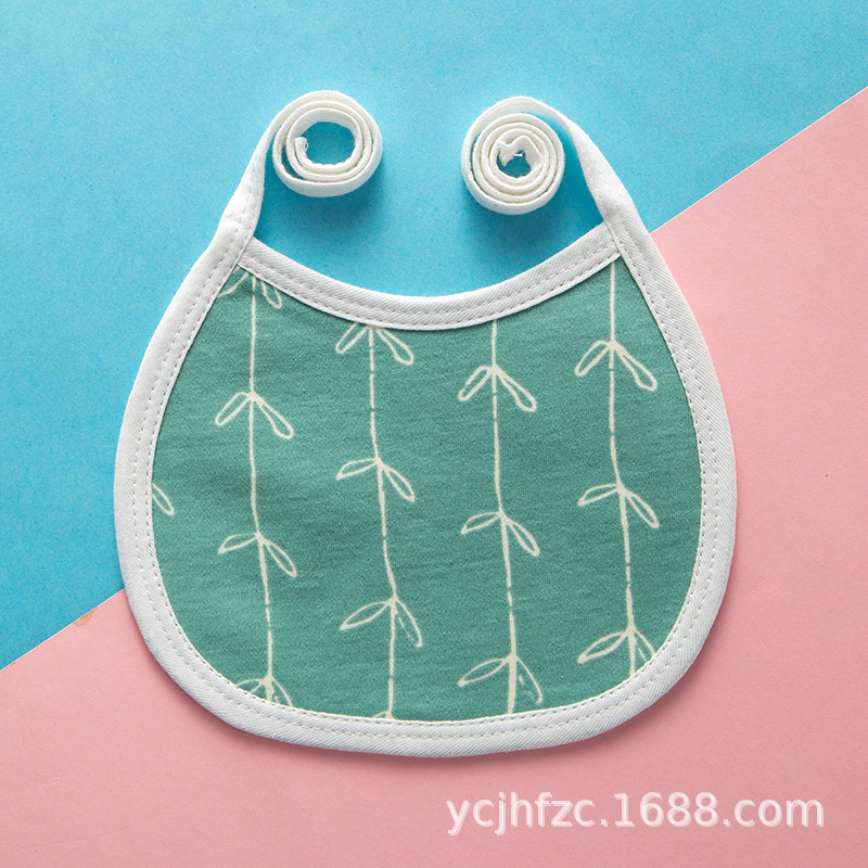 Bebé con cordones a prueba de agua babero recién nacido suministros bebé con cordones bebé babero de algodón