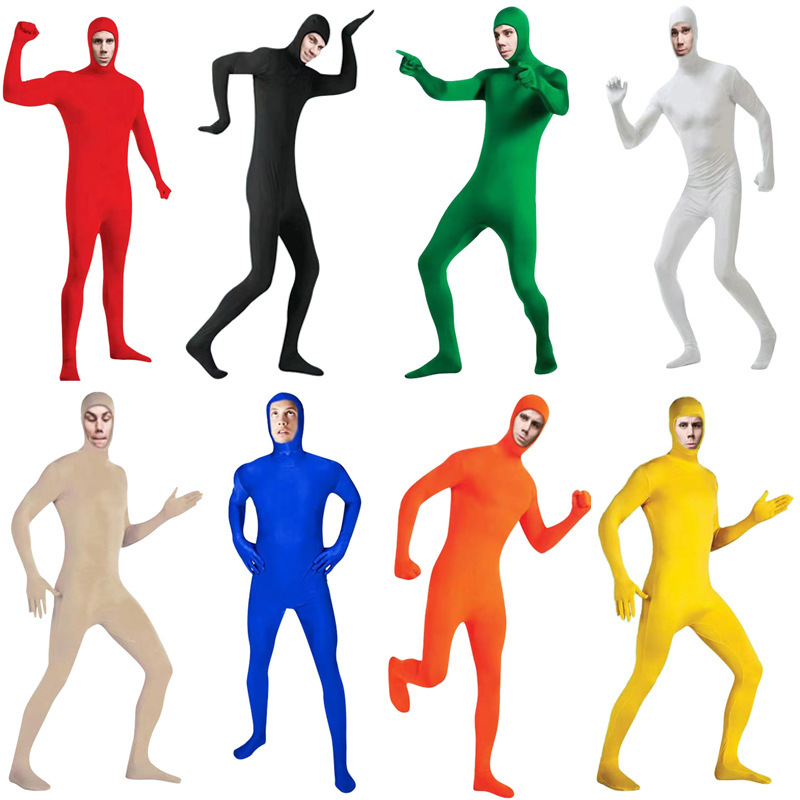 Halloween Costume Ninja Stealth Man Tights Show-Face Black Man Stealth Clothing Performance Costume Performance Costume