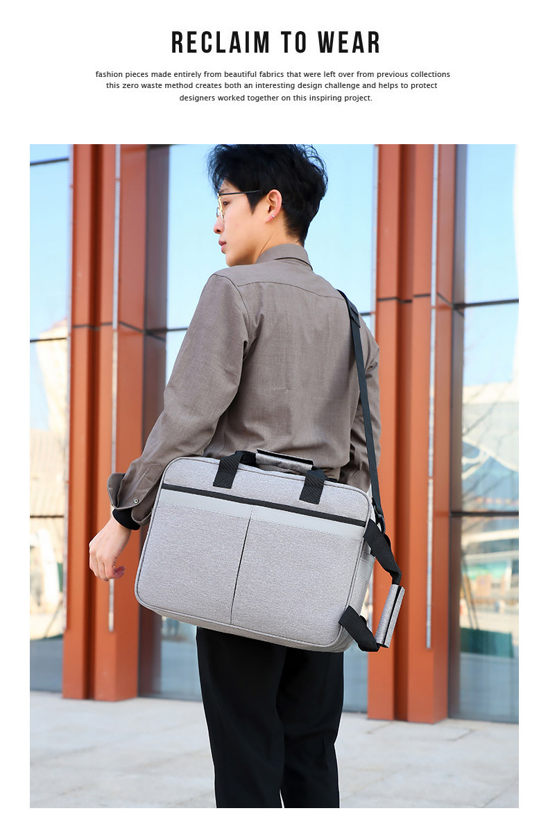 New men's briefcase, computer handbag, large-capacity single-shoulder crossbody bag, business laptop bag, 16 inches undefined