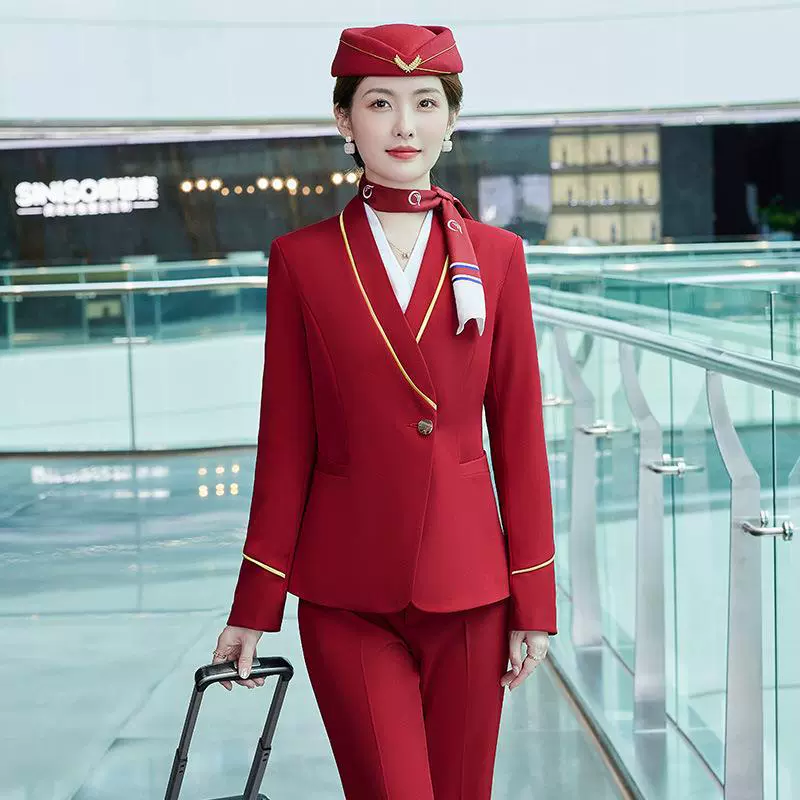 南航空姐制服女白衬衫气质前台工作装时尚套裙空乘面试职业装套装