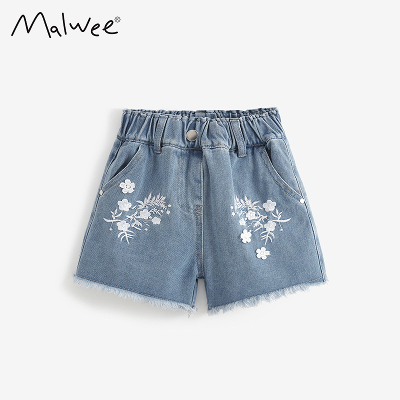 Malwee transfronterizo ropa de verano jeans de niñas nuevos jeans europeos y estadounidenses para niños pequeños y medianos lindos pantalones de niña image 6