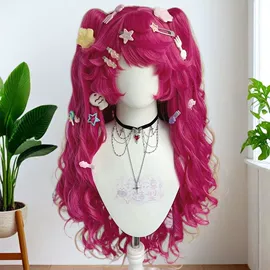 cos假发;长直发假发;假发长卷发