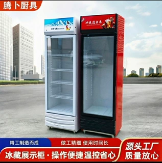 商用啤酒饮料冷藏展示柜风冷无霜网红全屏玻璃门酒水柜酒吧保鲜柜