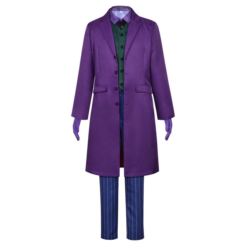 Halloween Bat Horror Ball Batman Dark Knight Heath Ledger Joker Traje de payaso Listo en stock