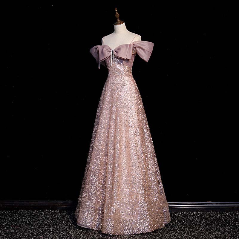 Evening Dress for Women 2025 New Toast Dress Bride Party Host Dress Skirt Banquet Elegant Slim Light Dress