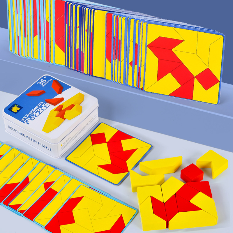 Educación temprana de madera para niños pequeños puzzle geometría forma cognitiva puzzle Juguetes para bebés jardín de infantes al por mayor