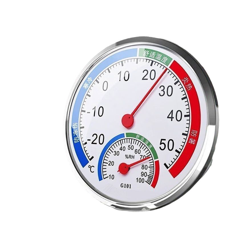 둥근 온도 및 습도 미터  실내 온도 및 습도 미터 포인터 온도계 습도계 벽 장착 실내 공기 온도 측정기 정확한