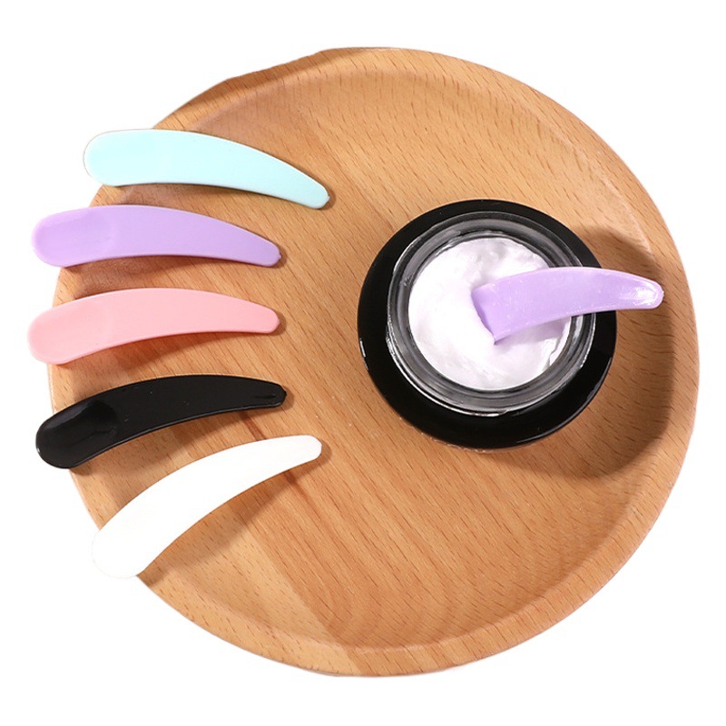 Cuchara de crema para los ojos Cuchara de media luna Cuchara pequeña Máscara de palo Cuchara de crema facial Herramienta de embalaje cosmético