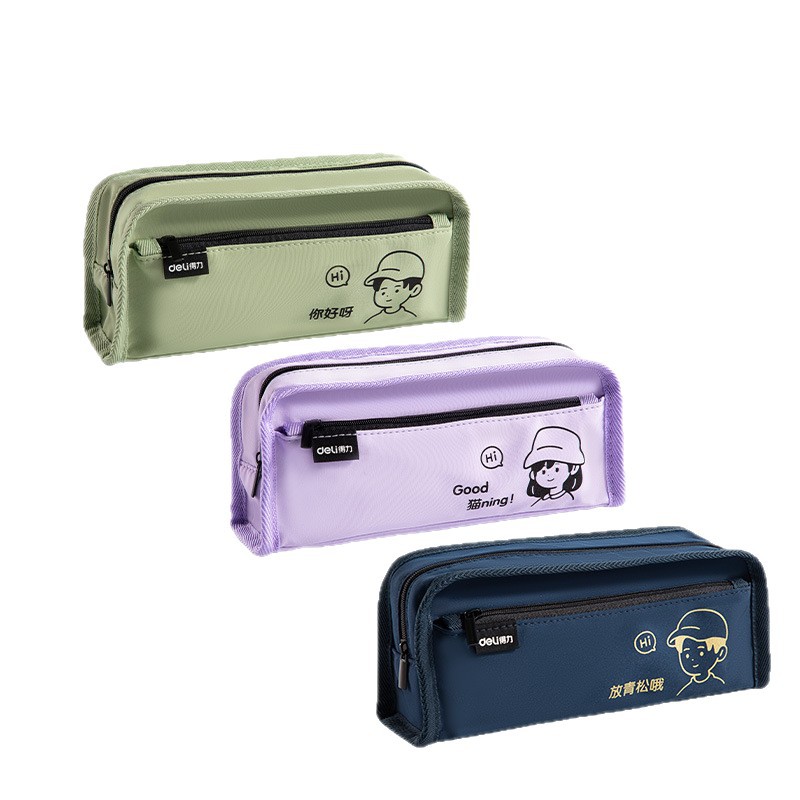 Capacious school children's pencil case for students, cute stationery 5