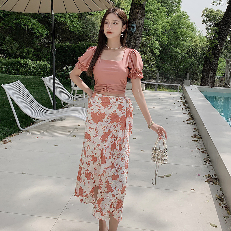 여성용 핑크 3 피스 세트