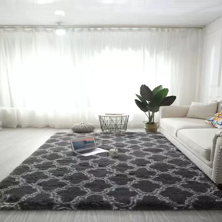 พรมห้องนั่งเล่นขนฟู หนาพิเศษ พรมไล่เฉดสีหลายสีและหลายขนาด (50×80–180×230 ซม)