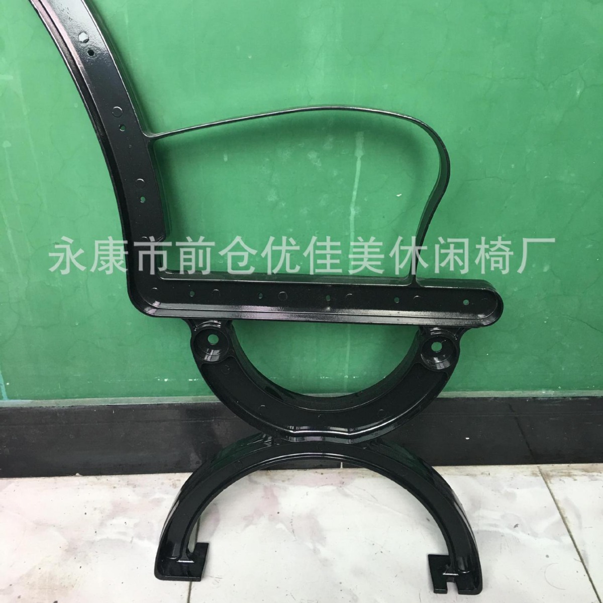 厂家直销户外铸铝公园椅脚 休闲椅脚 铸铁椅子腿 带靠背椅