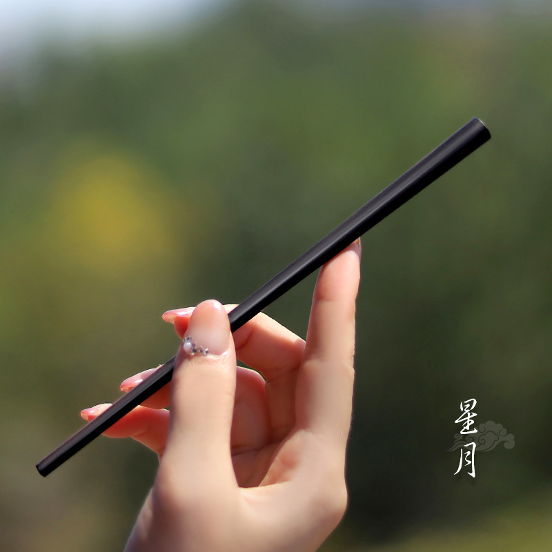 Xiangyun horquilla estilo antiguo simple diario de alto grado updo horquilla de madera nuevo estilo chino accesorios para el cabello palillos de ébano al por mayor