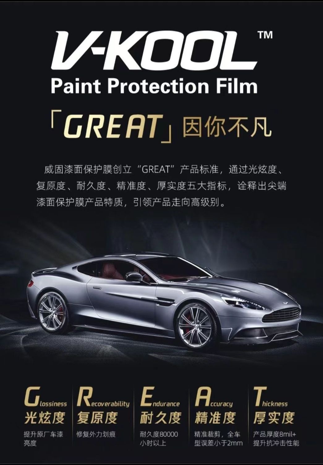 VKOOL Invisible Car Wrap TPU Full Body Paint Protection Film Anti-Scratch Transparent Film with Installation Service