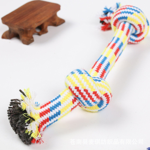 Pet toy dog ​​teeth grinding resistant double knot custom-made interactive pet dog toy manufacturer for young, medium and large dogs