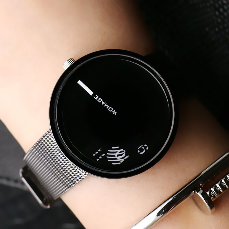 Japanese and Korean popular concept neutral boys and girls watch fashion trend personality mesh belt watch wholesale