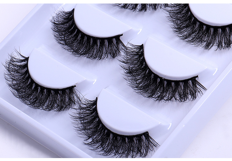 5 Pairs Of Short Natural Cross Multi-layer Thick Imitation Mink False Eyelashes display picture 10