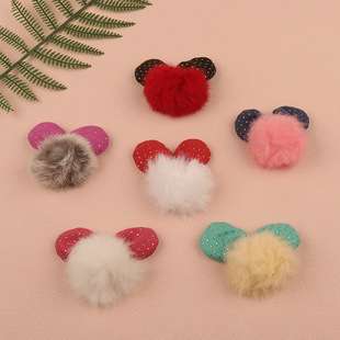 Amazon Cross-Border Best-Selling Products Plush Small Animal Hairpins, Flower Girls' Bags, Shoes, Flower Semi-Finished Accessories Wholesale